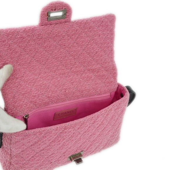 Chanel Pink Tweed Mademoiselle Lock #124883C28B - Picture 7 of 10